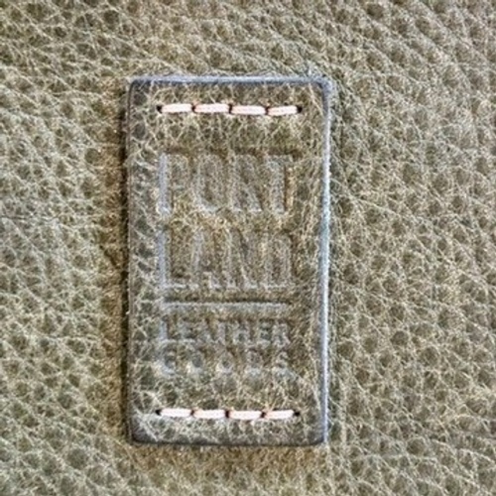 Portland Leather Festival Crossbody Green Pebbled Leather Minimalist Boho Bag - Picture 3 of 7